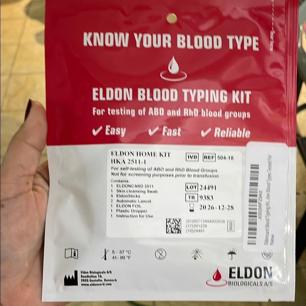 🩸Eldon Blood Typing Kit